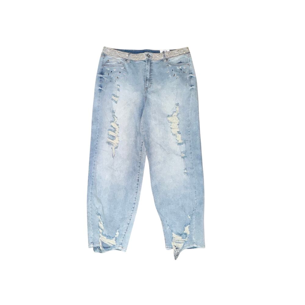 INC International Concepts Riviera High Rise Straight Leg Jean Sz 16/33 Blue NWT